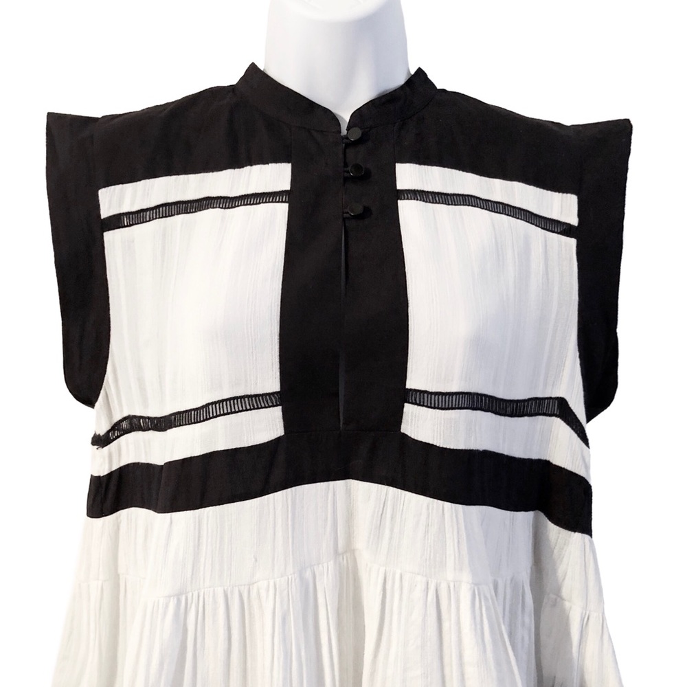 Isabel Marant Etoile Black & White Ransom Ecru Top - Picture 2 of 7